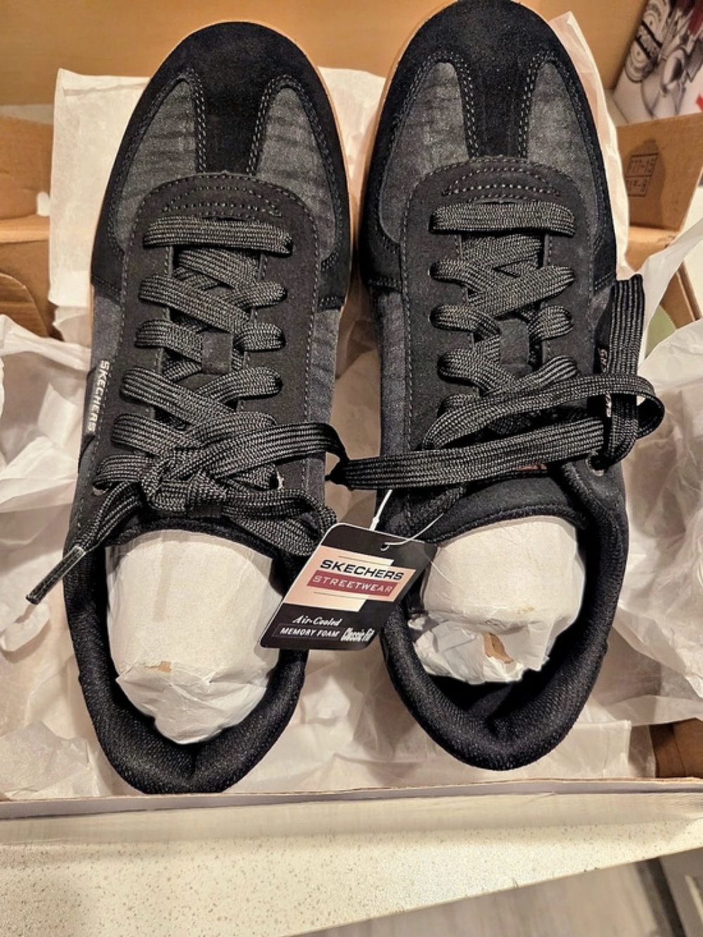 Skechers Streetwear Classic Fit Men's Black Sneakers US 10 NWT